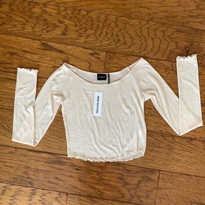 UO out from under cream long sleeve usL